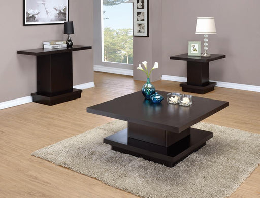 Cappuccino Wood Top Coffee Table - Premium Coffee Table from Coaster Z2 Standard - Just $154! Shop now at Furniture Wholesale Plus  We are the best furniture store in Nashville, Hendersonville, Goodlettsville, Madison, Antioch, Mount Juliet, Lebanon, Gallatin, Springfield, Murfreesboro, Franklin, Brentwood
