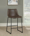 Industrial Brown Faux Leather Counter Height  Stool - Premium Counter Height Stool from Coaster Z2 Standard - Just $104! Shop now at Furniture Wholesale Plus  We are the best furniture store in Nashville, Hendersonville, Goodlettsville, Madison, Antioch, Mount Juliet, Lebanon, Gallatin, Springfield, Murfreesboro, Franklin, Brentwood