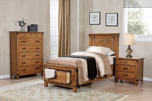 Brenner Rustic Honey Twin Bed - Premium Bed from Coaster Z2 Standard - Just $498! Shop now at Furniture Wholesale Plus  We are the best furniture store in Nashville, Hendersonville, Goodlettsville, Madison, Antioch, Mount Juliet, Lebanon, Gallatin, Springfield, Murfreesboro, Franklin, Brentwood