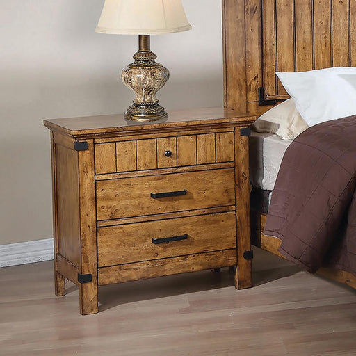 Brenner Rustic Honey Nightstand - Premium Nightstand from Coaster Z2 Standard - Just $268! Shop now at Furniture Wholesale Plus  We are the best furniture store in Nashville, Hendersonville, Goodlettsville, Madison, Antioch, Mount Juliet, Lebanon, Gallatin, Springfield, Murfreesboro, Franklin, Brentwood