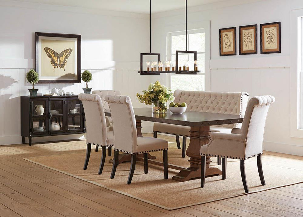 Parkins Cream Upholstered Dining Arm Chair - Premium Dining Chair from Coaster Z2 Standard - Just $206! Shop now at Furniture Wholesale Plus  We are the best furniture store in Nashville, Hendersonville, Goodlettsville, Madison, Antioch, Mount Juliet, Lebanon, Gallatin, Springfield, Murfreesboro, Franklin, Brentwood
