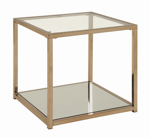Calantha Modern Chocolate Chrome End Table - Premium End Table from Coaster Z2 Standard - Just $158! Shop now at Furniture Wholesale Plus  We are the best furniture store in Nashville, Hendersonville, Goodlettsville, Madison, Antioch, Mount Juliet, Lebanon, Gallatin, Springfield, Murfreesboro, Franklin, Brentwood