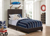 Dorian Brown Faux Leather Upholstered Twin Bed - Premium Bed from Coaster Z2 Standard - Just $126! Shop now at Furniture Wholesale Plus  We are the best furniture store in Nashville, Hendersonville, Goodlettsville, Madison, Antioch, Mount Juliet, Lebanon, Gallatin, Springfield, Murfreesboro, Franklin, Brentwood