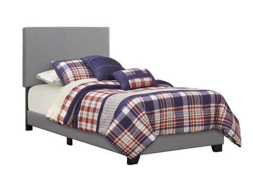 Dorian Grey Faux Leather Upholstered Twin Bed - Premium Bed from Coaster Z2 Standard - Just $126! Shop now at Furniture Wholesale Plus  We are the best furniture store in Nashville, Hendersonville, Goodlettsville, Madison, Antioch, Mount Juliet, Lebanon, Gallatin, Springfield, Murfreesboro, Franklin, Brentwood