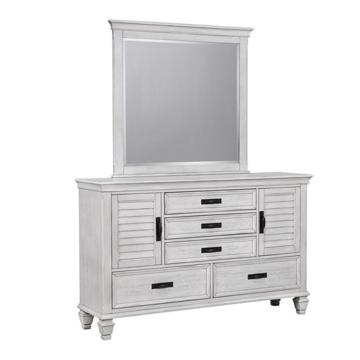 Franco Antique White Mirror - Premium Mirror from Coaster Z2 Standard - Just $192! Shop now at Furniture Wholesale Plus  We are the best furniture store in Nashville, Hendersonville, Goodlettsville, Madison, Antioch, Mount Juliet, Lebanon, Gallatin, Springfield, Murfreesboro, Franklin, Brentwood