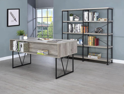 Industrial Grey Driftwood Writing Desk - Premium Desk from Coaster Z2 Standard - Just $338! Shop now at Furniture Wholesale Plus  We are the best furniture store in Nashville, Hendersonville, Goodlettsville, Madison, Antioch, Mount Juliet, Lebanon, Gallatin, Springfield, Murfreesboro, Franklin, Brentwood