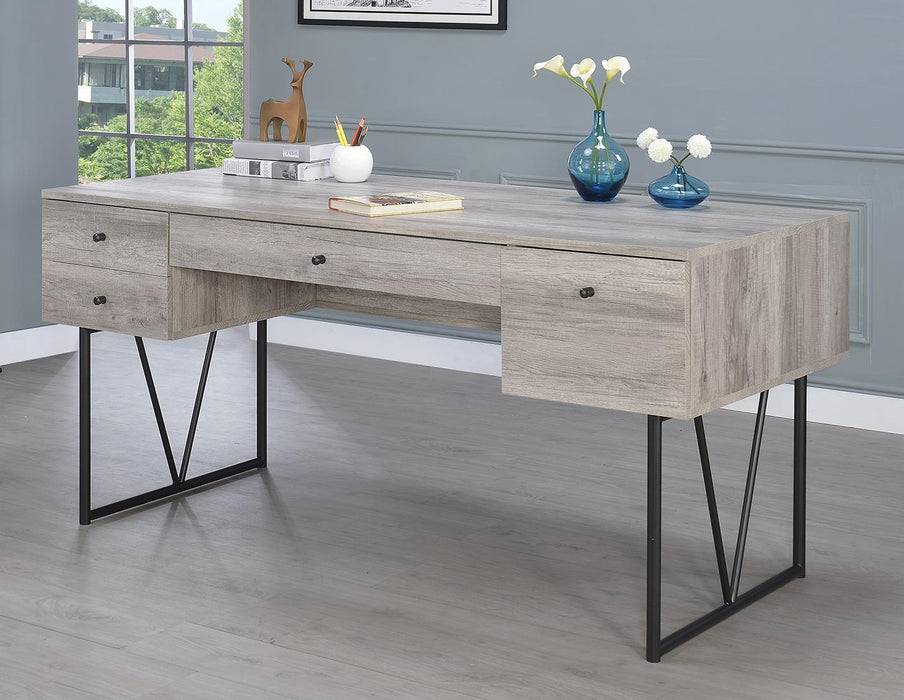 Industrial Grey Driftwood Writing Desk - Premium Desk from Coaster Z2 Standard - Just $338! Shop now at Furniture Wholesale Plus  We are the best furniture store in Nashville, Hendersonville, Goodlettsville, Madison, Antioch, Mount Juliet, Lebanon, Gallatin, Springfield, Murfreesboro, Franklin, Brentwood
