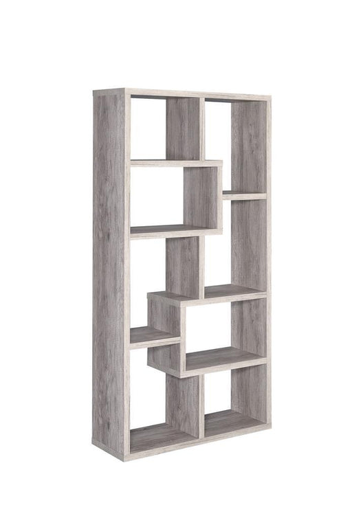 Transitional Grey Driftwood Bookcase - Premium Bookcase from Coaster Z2 Standard - Just $210! Shop now at Furniture Wholesale Plus  We are the best furniture store in Nashville, Hendersonville, Goodlettsville, Madison, Antioch, Mount Juliet, Lebanon, Gallatin, Springfield, Murfreesboro, Franklin, Brentwood
