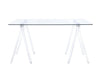Amaturo Clear Acrylic Sawhorse Writing Desk - Premium Desk from Coaster Z2 Standard - Just $418! Shop now at Furniture Wholesale Plus  We are the best furniture store in Nashville, Hendersonville, Goodlettsville, Madison, Antioch, Mount Juliet, Lebanon, Gallatin, Springfield, Murfreesboro, Franklin, Brentwood