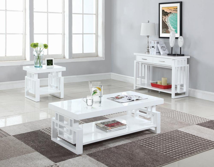 Transitional Glossy White End Table - Premium End Table from Coaster Z2 Standard - Just $190! Shop now at Furniture Wholesale Plus  We are the best furniture store in Nashville, Hendersonville, Goodlettsville, Madison, Antioch, Mount Juliet, Lebanon, Gallatin, Springfield, Murfreesboro, Franklin, Brentwood