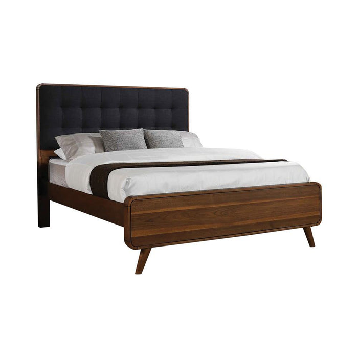 Robyn Mid Century Modern Dark Walnut Eastern King Bed - Premium Bed from Coaster Z2 Standard - Just $698! Shop now at Furniture Wholesale Plus  We are the best furniture store in Nashville, Hendersonville, Goodlettsville, Madison, Antioch, Mount Juliet, Lebanon, Gallatin, Springfield, Murfreesboro, Franklin, Brentwood