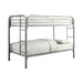 Morgan  Twin over Twin Silver Bunk Bed - Premium Bed from Coaster Z2 Standard - Just $378! Shop now at Furniture Wholesale Plus  We are the best furniture store in Nashville, Hendersonville, Goodlettsville, Madison, Antioch, Mount Juliet, Lebanon, Gallatin, Springfield, Murfreesboro, Franklin, Brentwood