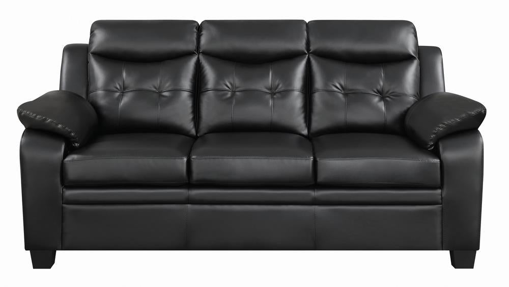 Finley Casual Black Padded Sofa - Premium Sofa from Coaster Z2 Standard - Just $658! Shop now at Furniture Wholesale Plus  We are the best furniture store in Nashville, Hendersonville, Goodlettsville, Madison, Antioch, Mount Juliet, Lebanon, Gallatin, Springfield, Murfreesboro, Franklin, Brentwood