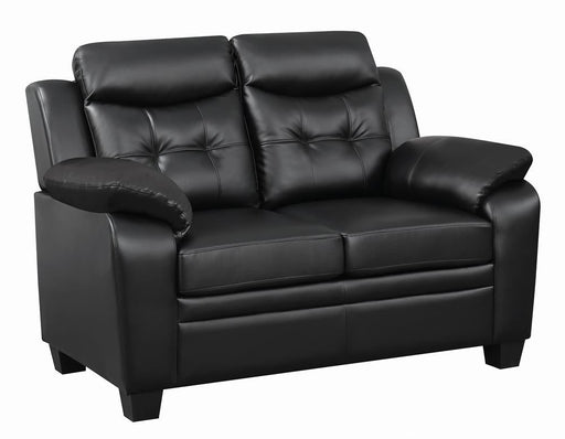 Finley Casual Black Padded Loveseat - Premium Loveseat from Coaster Z2 Standard - Just $500! Shop now at Furniture Wholesale Plus  We are the best furniture store in Nashville, Hendersonville, Goodlettsville, Madison, Antioch, Mount Juliet, Lebanon, Gallatin, Springfield, Murfreesboro, Franklin, Brentwood