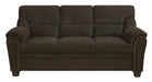 Clementine Casual Brown Sofa - Premium Sofa from Coaster Z2 Standard - Just $658! Shop now at Furniture Wholesale Plus  We are the best furniture store in Nashville, Hendersonville, Goodlettsville, Madison, Antioch, Mount Juliet, Lebanon, Gallatin, Springfield, Murfreesboro, Franklin, Brentwood