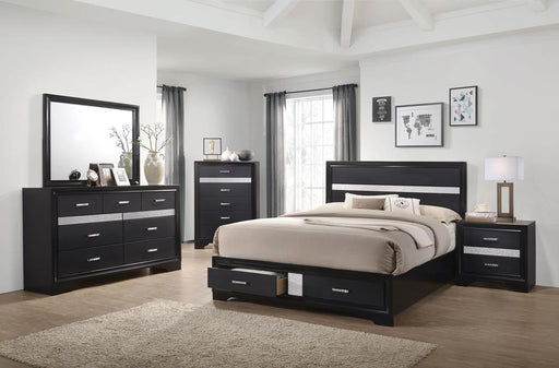 Miranda Contemporary Black Eastern King Bed - Premium Bed from Coaster Z2 Standard - Just $658! Shop now at Furniture Wholesale Plus  We are the best furniture store in Nashville, Hendersonville, Goodlettsville, Madison, Antioch, Mount Juliet, Lebanon, Gallatin, Springfield, Murfreesboro, Franklin, Brentwood