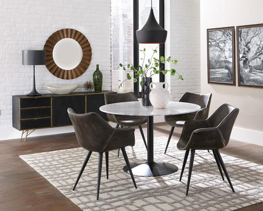 Modern White and Black Dining Table - Premium Dining Table from Coaster Z2 Standard - Just $682! Shop now at Furniture Wholesale Plus  We are the best furniture store in Nashville, Hendersonville, Goodlettsville, Madison, Antioch, Mount Juliet, Lebanon, Gallatin, Springfield, Murfreesboro, Franklin, Brentwood