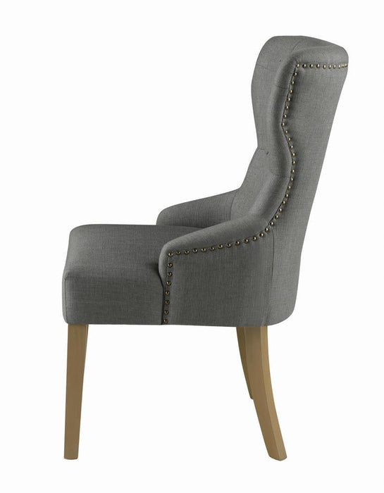 Modern Grey and Natural Tufted Dining Chair - Premium Dining Chair from Coaster Z2 Standard - Just $272! Shop now at Furniture Wholesale Plus  We are the best furniture store in Nashville, Hendersonville, Goodlettsville, Madison, Antioch, Mount Juliet, Lebanon, Gallatin, Springfield, Murfreesboro, Franklin, Brentwood
