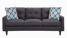 Watsonville Retro Grey Sofa - Premium Sofa from Coaster Z2 Standard - Just $538! Shop now at Furniture Wholesale Plus  We are the best furniture store in Nashville, Hendersonville, Goodlettsville, Madison, Antioch, Mount Juliet, Lebanon, Gallatin, Springfield, Murfreesboro, Franklin, Brentwood