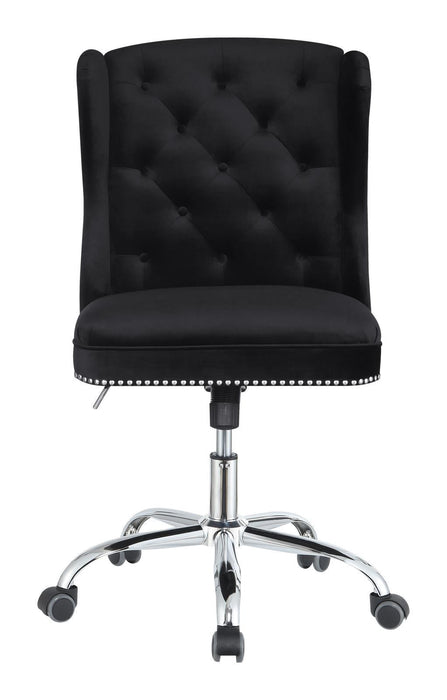 Modern Black Velvet Office Chair - Premium Office Chair Lowest from Coaster Z2 Standard - Just $210! Shop now at Furniture Wholesale Plus  We are the best furniture store in Nashville, Hendersonville, Goodlettsville, Madison, Antioch, Mount Juliet, Lebanon, Gallatin, Springfield, Murfreesboro, Franklin, Brentwood