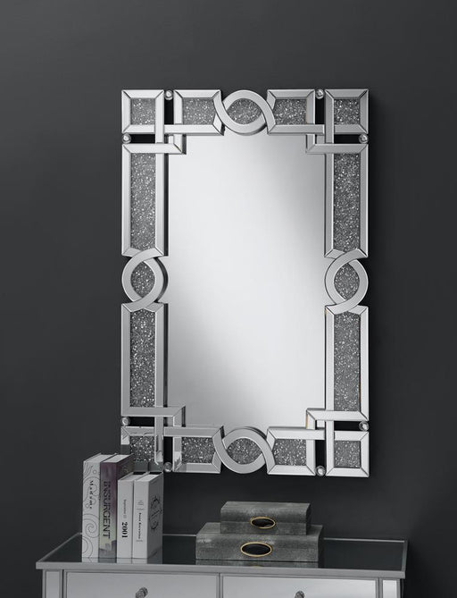 Ornate Silver Wall Mirror - Premium Wall Mirror from Coaster Z2 Standard - Just $338! Shop now at Furniture Wholesale Plus  We are the best furniture store in Nashville, Hendersonville, Goodlettsville, Madison, Antioch, Mount Juliet, Lebanon, Gallatin, Springfield, Murfreesboro, Franklin, Brentwood