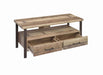 Rustic Weathered Pine 48" TV Console - Premium TV Stand from Coaster Z2 Standard - Just $210! Shop now at Furniture Wholesale Plus  We are the best furniture store in Nashville, Hendersonville, Goodlettsville, Madison, Antioch, Mount Juliet, Lebanon, Gallatin, Springfield, Murfreesboro, Franklin, Brentwood