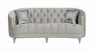 Avonlea Traditional Grey and Chrome Sofa - Premium Sofa from Coaster Z2 Standard - Just $1118! Shop now at Furniture Wholesale Plus  We are the best furniture store in Nashville, Hendersonville, Goodlettsville, Madison, Antioch, Mount Juliet, Lebanon, Gallatin, Springfield, Murfreesboro, Franklin, Brentwood