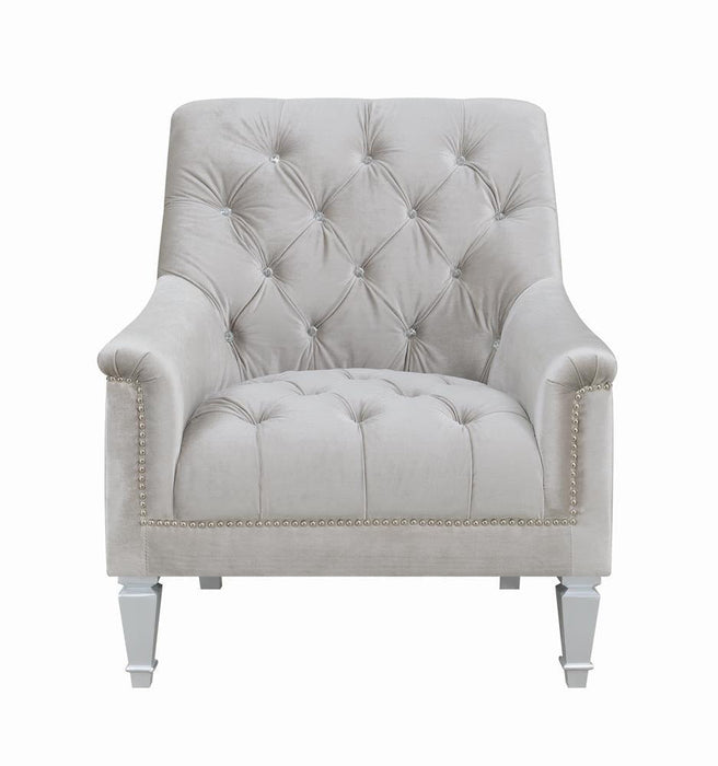 Avonlea Traditional Grey and Chrome Chair - Premium Chair from Coaster Z2 Standard - Just $480! Shop now at Furniture Wholesale Plus  We are the best furniture store in Nashville, Hendersonville, Goodlettsville, Madison, Antioch, Mount Juliet, Lebanon, Gallatin, Springfield, Murfreesboro, Franklin, Brentwood