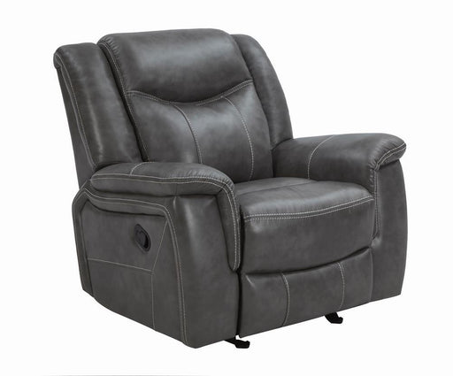 Conrad Transitional Grey Glider Recliner - Premium Recliner from Coaster Z2 Standard - Just $518! Shop now at Furniture Wholesale Plus  We are the best furniture store in Nashville, Hendersonville, Goodlettsville, Madison, Antioch, Mount Juliet, Lebanon, Gallatin, Springfield, Murfreesboro, Franklin, Brentwood