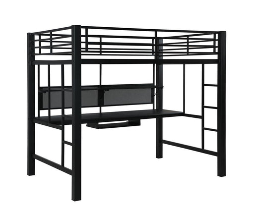 G460023 Contemporary Black Metal Loft Bed - Premium Loft Bed from Coaster Z2 Standard - Just $1058! Shop now at Furniture Wholesale Plus  We are the best furniture store in Nashville, Hendersonville, Goodlettsville, Madison, Antioch, Mount Juliet, Lebanon, Gallatin, Springfield, Murfreesboro, Franklin, Brentwood