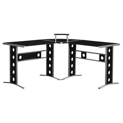 G800228 Casual Black and Silver Computer Desk - Premium Desk from Coaster Z2 Standard - Just $258! Shop now at Furniture Wholesale Plus  We are the best furniture store in Nashville, Hendersonville, Goodlettsville, Madison, Antioch, Mount Juliet, Lebanon, Gallatin, Springfield, Murfreesboro, Franklin, Brentwood