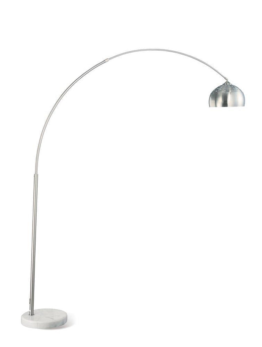 Krester Arched Floor Lamp Brushed Steel and Chrome - Premium Lamp from Coaster Z2 Standard - Just $194! Shop now at Furniture Wholesale Plus  We are the best furniture store in Nashville, Hendersonville, Goodlettsville, Madison, Antioch, Mount Juliet, Lebanon, Gallatin, Springfield, Murfreesboro, Franklin, Brentwood