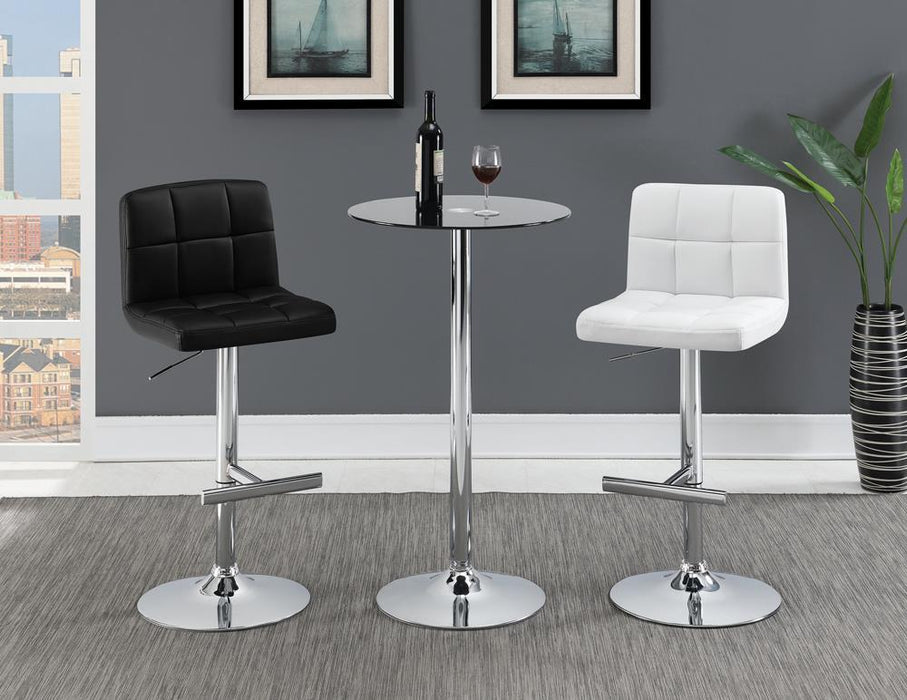 G102554 Contemporary Black and Chrome Adjustable Bar Stool - Premium Counter Height Stool from Coaster Z2 Standard - Just $126! Shop now at Furniture Wholesale Plus  We are the best furniture store in Nashville, Hendersonville, Goodlettsville, Madison, Antioch, Mount Juliet, Lebanon, Gallatin, Springfield, Murfreesboro, Franklin, Brentwood
