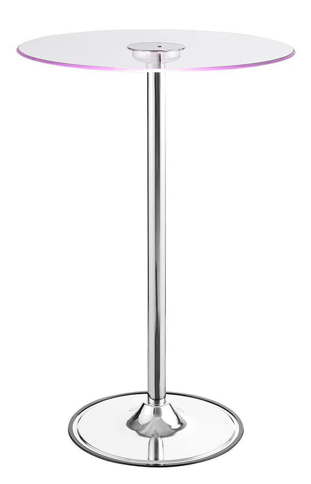 G122400 Contemporary Chrome LED Bar Table - Premium Bar Table from Coaster Z2 Standard - Just $198! Shop now at Furniture Wholesale Plus  We are the best furniture store in Nashville, Hendersonville, Goodlettsville, Madison, Antioch, Mount Juliet, Lebanon, Gallatin, Springfield, Murfreesboro, Franklin, Brentwood