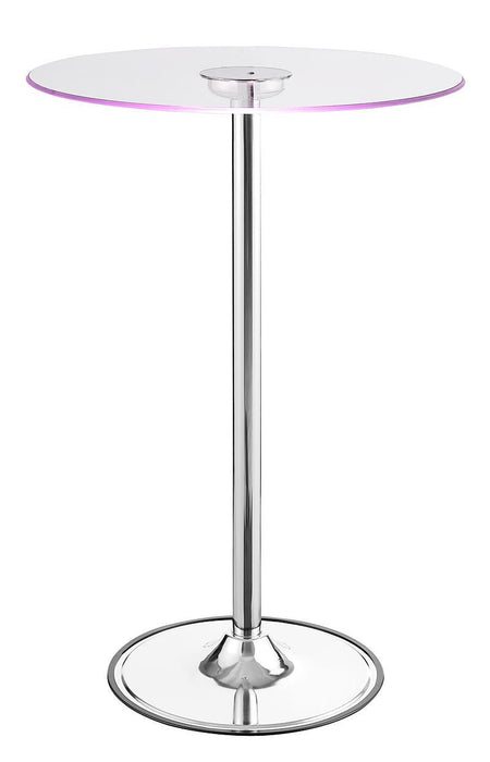 G122400 Contemporary Chrome LED Bar Table - Premium Bar Table from Coaster Z2 Standard - Just $198! Shop now at Furniture Wholesale Plus  We are the best furniture store in Nashville, Hendersonville, Goodlettsville, Madison, Antioch, Mount Juliet, Lebanon, Gallatin, Springfield, Murfreesboro, Franklin, Brentwood