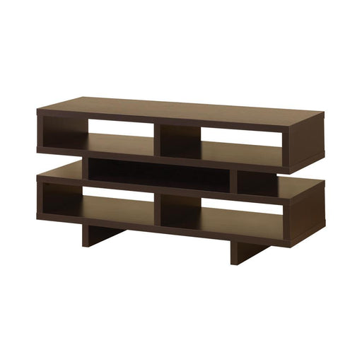 G700720 Contemporary Cappuccino Open Storage TV Console - Premium TV Stand from Coaster Z2 Standard - Just $190! Shop now at Furniture Wholesale Plus  We are the best furniture store in Nashville, Hendersonville, Goodlettsville, Madison, Antioch, Mount Juliet, Lebanon, Gallatin, Springfield, Murfreesboro, Franklin, Brentwood