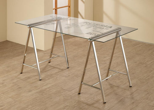 G801504 Contemporary Nickel Writing Desk - Premium Desk from Coaster Z2 Standard - Just $250! Shop now at Furniture Wholesale Plus  We are the best furniture store in Nashville, Hendersonville, Goodlettsville, Madison, Antioch, Mount Juliet, Lebanon, Gallatin, Springfield, Murfreesboro, Franklin, Brentwood