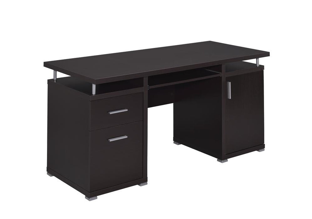 Tracy 2-drawer Computer Desk Cappuccino - Premium Desk from Coaster Z2 Standard - Just $330! Shop now at Furniture Wholesale Plus  We are the best furniture store in Nashville, Hendersonville, Goodlettsville, Madison, Antioch, Mount Juliet, Lebanon, Gallatin, Springfield, Murfreesboro, Franklin, Brentwood