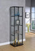 G950171 Contemporary Glass and Black Curio Cabinet - Premium Curio Cabinet from Coaster Z2 Standard - Just $210! Shop now at Furniture Wholesale Plus  We are the best furniture store in Nashville, Hendersonville, Goodlettsville, Madison, Antioch, Mount Juliet, Lebanon, Gallatin, Springfield, Murfreesboro, Franklin, Brentwood