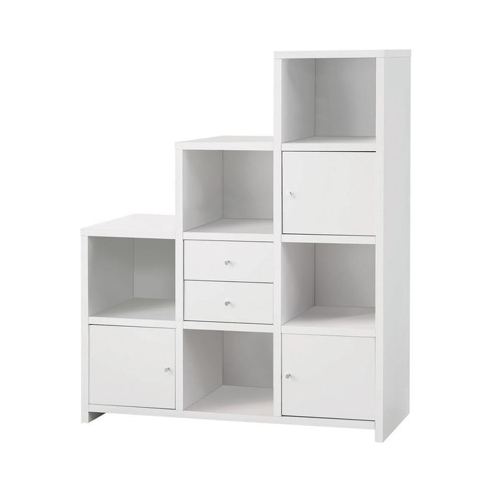 G801169 Contemporary White Bookcase - Premium Bookcase from Coaster Z2 Standard - Just $338! Shop now at Furniture Wholesale Plus  We are the best furniture store in Nashville, Hendersonville, Goodlettsville, Madison, Antioch, Mount Juliet, Lebanon, Gallatin, Springfield, Murfreesboro, Franklin, Brentwood