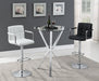 G121097 Contemporary White and Chrome Adjustable Bar Stool with Arms - Premium Adjustable Barstool from Coaster Z2 Standard - Just $162! Shop now at Furniture Wholesale Plus  We are the best furniture store in Nashville, Hendersonville, Goodlettsville, Madison, Antioch, Mount Juliet, Lebanon, Gallatin, Springfield, Murfreesboro, Franklin, Brentwood