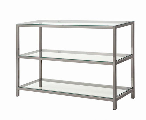G720228 Contemporary Black Nickel Sofa Table - Premium Sofa Table from Coaster Z2 Standard - Just $210! Shop now at Furniture Wholesale Plus  We are the best furniture store in Nashville, Hendersonville, Goodlettsville, Madison, Antioch, Mount Juliet, Lebanon, Gallatin, Springfield, Murfreesboro, Franklin, Brentwood