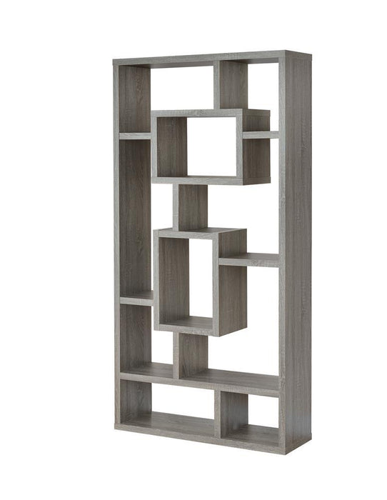G800512 Contemporary Weathered Grey Bookcase - Premium Bookcase from Coaster Z2 Standard - Just $230! Shop now at Furniture Wholesale Plus  We are the best furniture store in Nashville, Hendersonville, Goodlettsville, Madison, Antioch, Mount Juliet, Lebanon, Gallatin, Springfield, Murfreesboro, Franklin, Brentwood