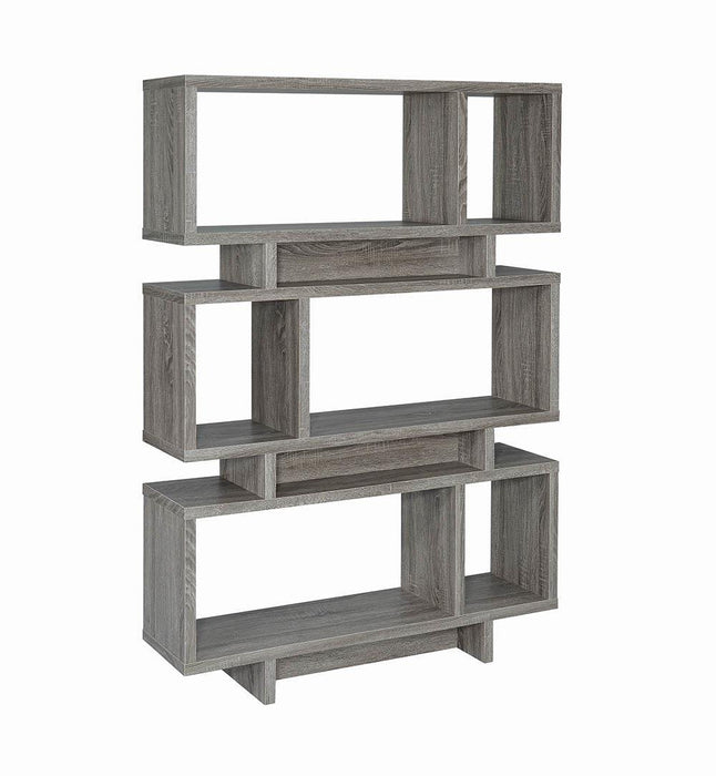 G800554 Contemporary Weathered Grey Bookcase - Premium Bookcase from Coaster Z2 Standard - Just $238! Shop now at Furniture Wholesale Plus  We are the best furniture store in Nashville, Hendersonville, Goodlettsville, Madison, Antioch, Mount Juliet, Lebanon, Gallatin, Springfield, Murfreesboro, Franklin, Brentwood