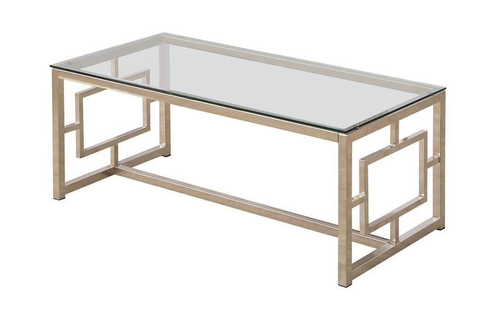 G703738 Occasional Contemporary Nickel Coffee Table - Premium Coffee Table from Coaster Z2 Standard - Just $230! Shop now at Furniture Wholesale Plus  We are the best furniture store in Nashville, Hendersonville, Goodlettsville, Madison, Antioch, Mount Juliet, Lebanon, Gallatin, Springfield, Murfreesboro, Franklin, Brentwood