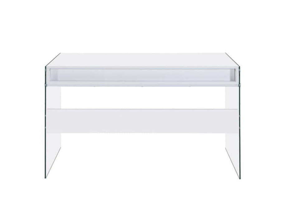 G800829 Contemporary Glossy White Writing Desk - Premium Desk from Coaster Z2 Standard - Just $258! Shop now at Furniture Wholesale Plus  We are the best furniture store in Nashville, Hendersonville, Goodlettsville, Madison, Antioch, Mount Juliet, Lebanon, Gallatin, Springfield, Murfreesboro, Franklin, Brentwood