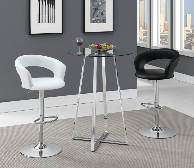 G100026 Contemporary Chrome and Glass Bar Table - Premium Bar Table from Coaster Z2 Standard - Just $166! Shop now at Furniture Wholesale Plus  We are the best furniture store in Nashville, Hendersonville, Goodlettsville, Madison, Antioch, Mount Juliet, Lebanon, Gallatin, Springfield, Murfreesboro, Franklin, Brentwood