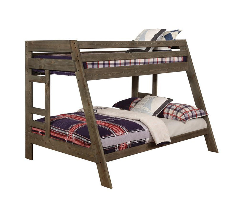 Wrangle Hill Twin over Full Bunk Bed - Premium Bed from Coaster Z2 Standard - Just $998! Shop now at Furniture Wholesale Plus  We are the best furniture store in Nashville, Hendersonville, Goodlettsville, Madison, Antioch, Mount Juliet, Lebanon, Gallatin, Springfield, Murfreesboro, Franklin, Brentwood