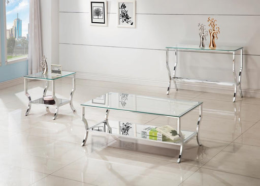 G720338 Contemporary Chrome Side Table - Premium End Tale from Coaster Z2 Standard - Just $158! Shop now at Furniture Wholesale Plus  We are the best furniture store in Nashville, Hendersonville, Goodlettsville, Madison, Antioch, Mount Juliet, Lebanon, Gallatin, Springfield, Murfreesboro, Franklin, Brentwood
