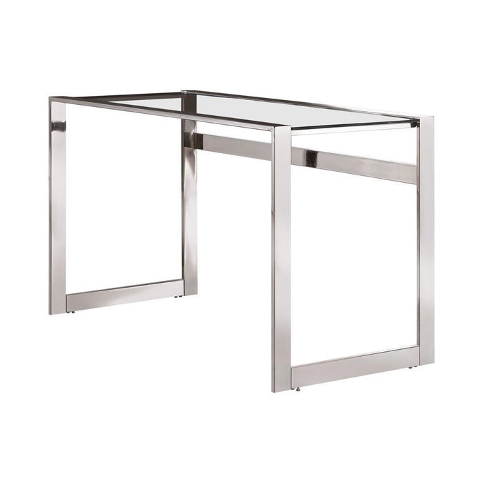 G800746 Contemporary Chrome and Glass Top Writing Desk - Premium Desk from Coaster Z2 Standard - Just $230! Shop now at Furniture Wholesale Plus  We are the best furniture store in Nashville, Hendersonville, Goodlettsville, Madison, Antioch, Mount Juliet, Lebanon, Gallatin, Springfield, Murfreesboro, Franklin, Brentwood